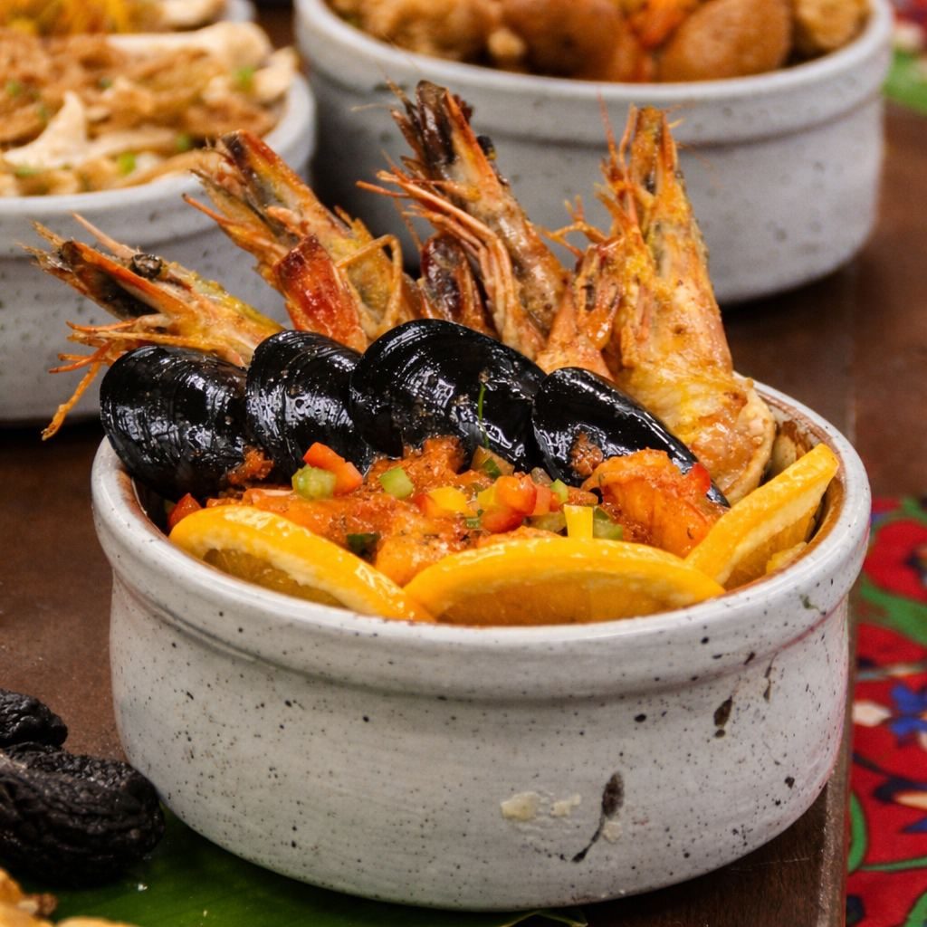 طاجن مأكولات بحرية